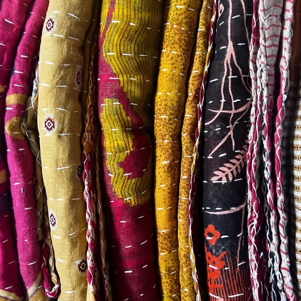 KANTHA Handmade Quilts 100% Cotton 7X4 ONLY 3 LEFT 🔥🔥